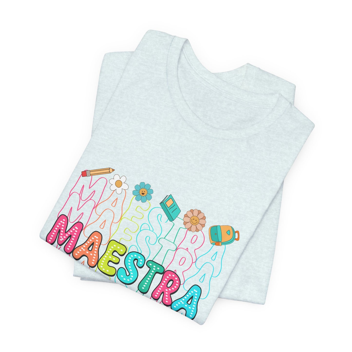 Camisa Maestra Española, Camiseta Maestra Española, Camiseta Maestra Española, Camiseta de Manga Corta Rainbow Maestra Icons Jersey 