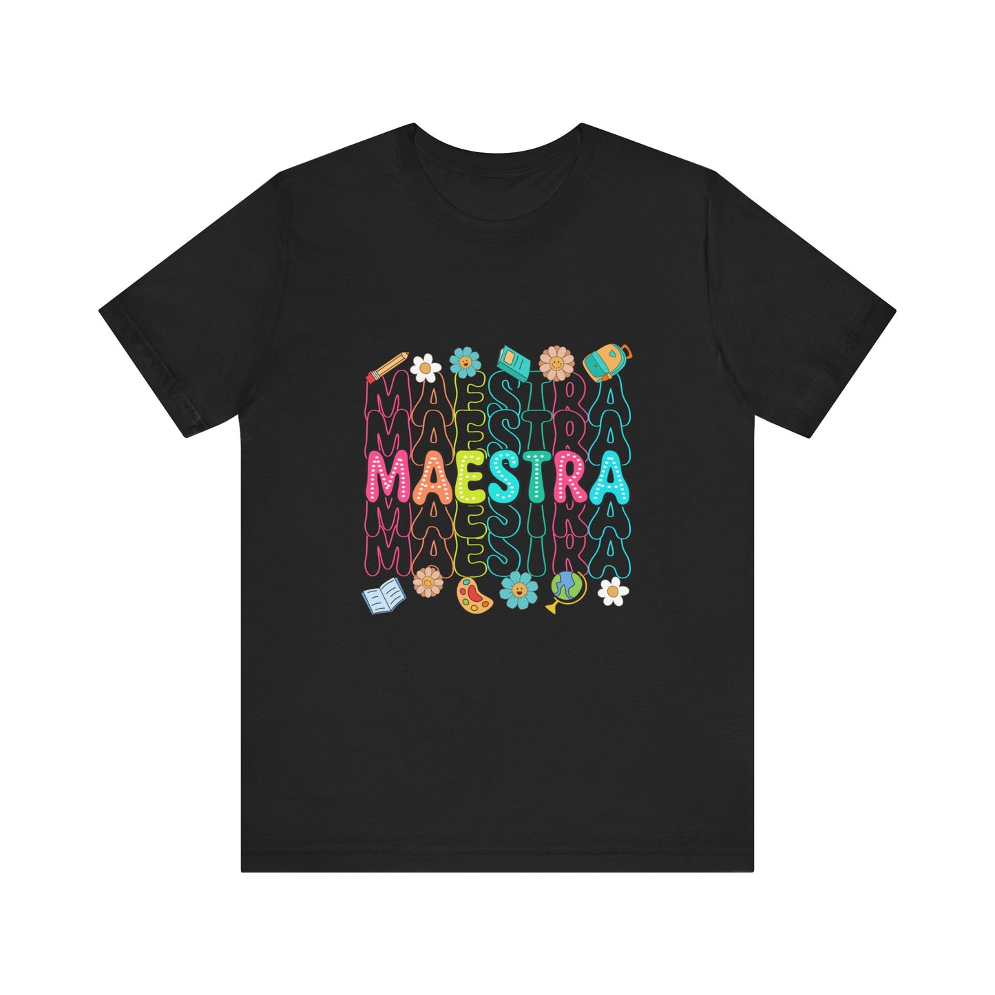 Camisa Maestra Española, Camiseta Maestra Española, Camiseta Maestra Española, Camiseta de Manga Corta Rainbow Maestra Icons Jersey 