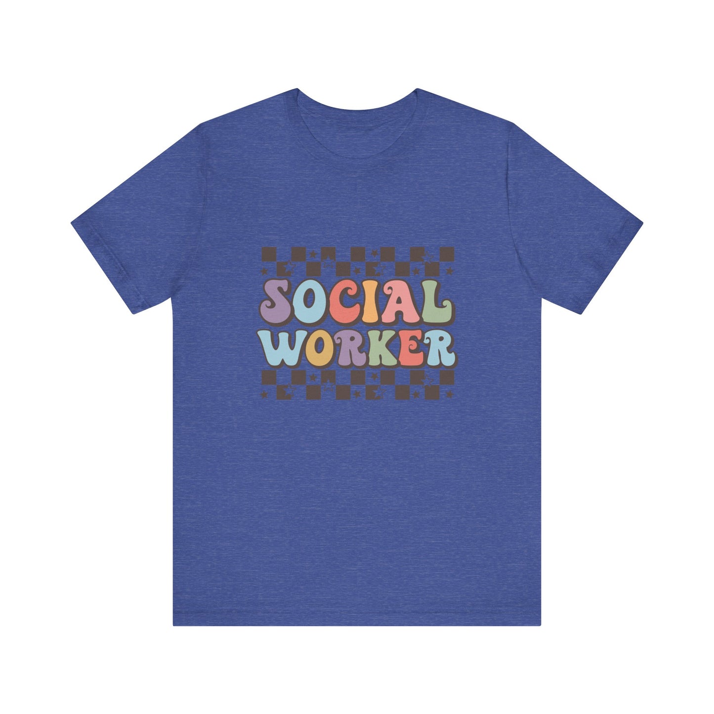 Checkered Social Worker Shirt, Retro Checkerboard Social Worker Shirt, Social Worker Tee, Back to School Counselor Shirt, School Counselor Tee, School Staff Shirt, Social Worker Life Shirt