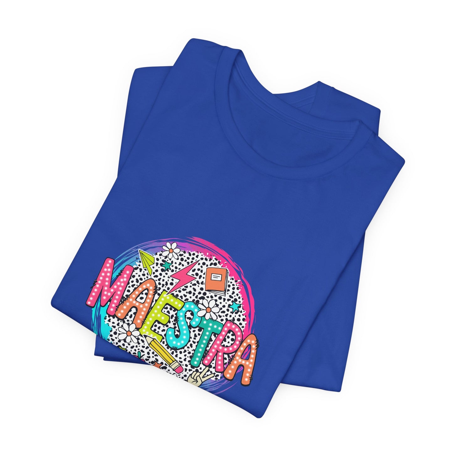 Camisa Maestra Española, Camiseta Maestra Española, Camiseta Maestra Española, Camiseta de Manga Corta Color Swirl Maestra Jersey, Camisa de Maestro Personalizada, Regalo de Maestro Personalizado, Camiseta de Regreso a la Escuela, Regalos de Maestro 