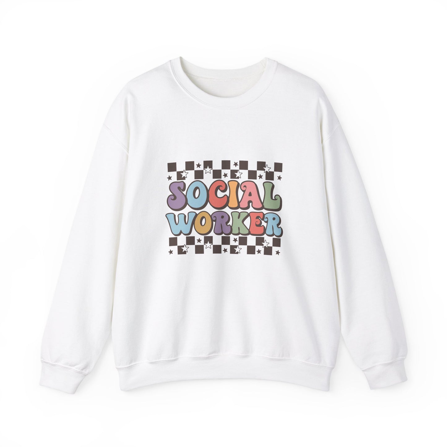 Retro Social Worker Sweatshirt, Checkerboard Social Work Sweater, School Counselor Sweater, Back to School Counselor Sweatshirt