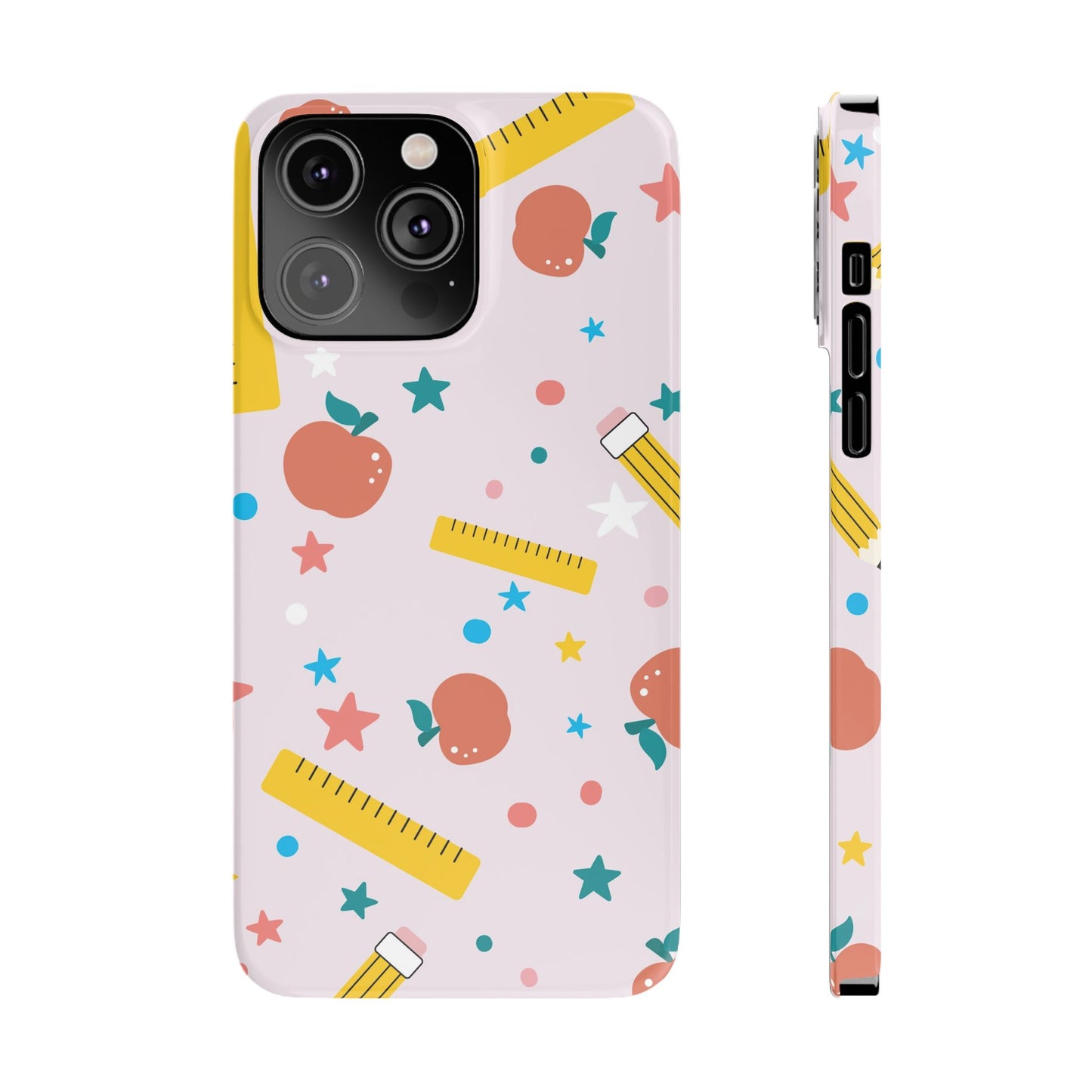 Teacher Slim Phone Case, Stars and Confetti Teacher Phone Case, Back to School Teacher Phone Case, iPhone Case, Teacher Gift Ideas