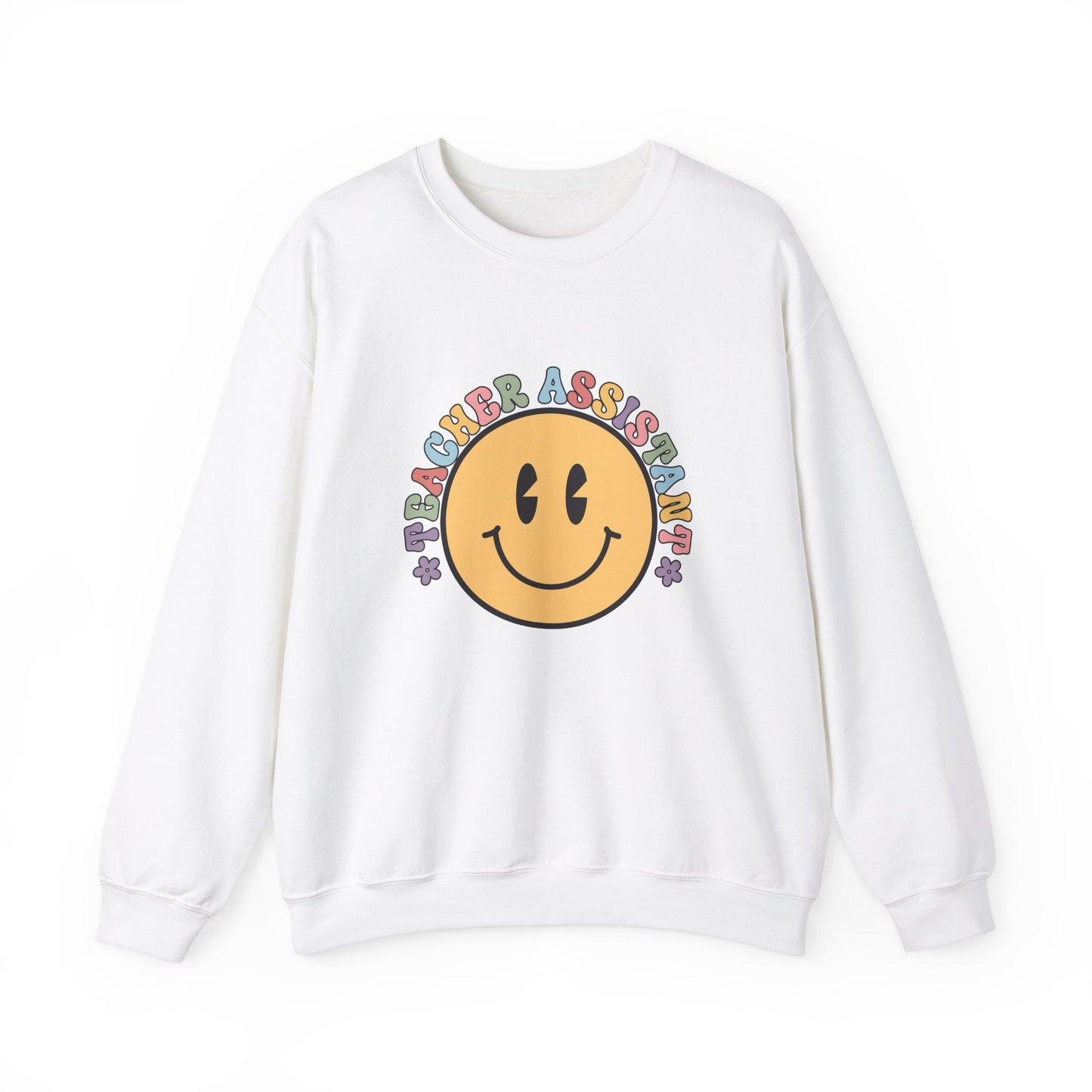 Retro Smiley Teacher Assistant Sweatshirt, Retro Teacher Assistant Sweater, Smiley Teacher Assistant Sweatshirt, Retro Teacher Assistant Sweatshirt, Cute Teacher Assistant Sweater. Back to School Sweatshirt