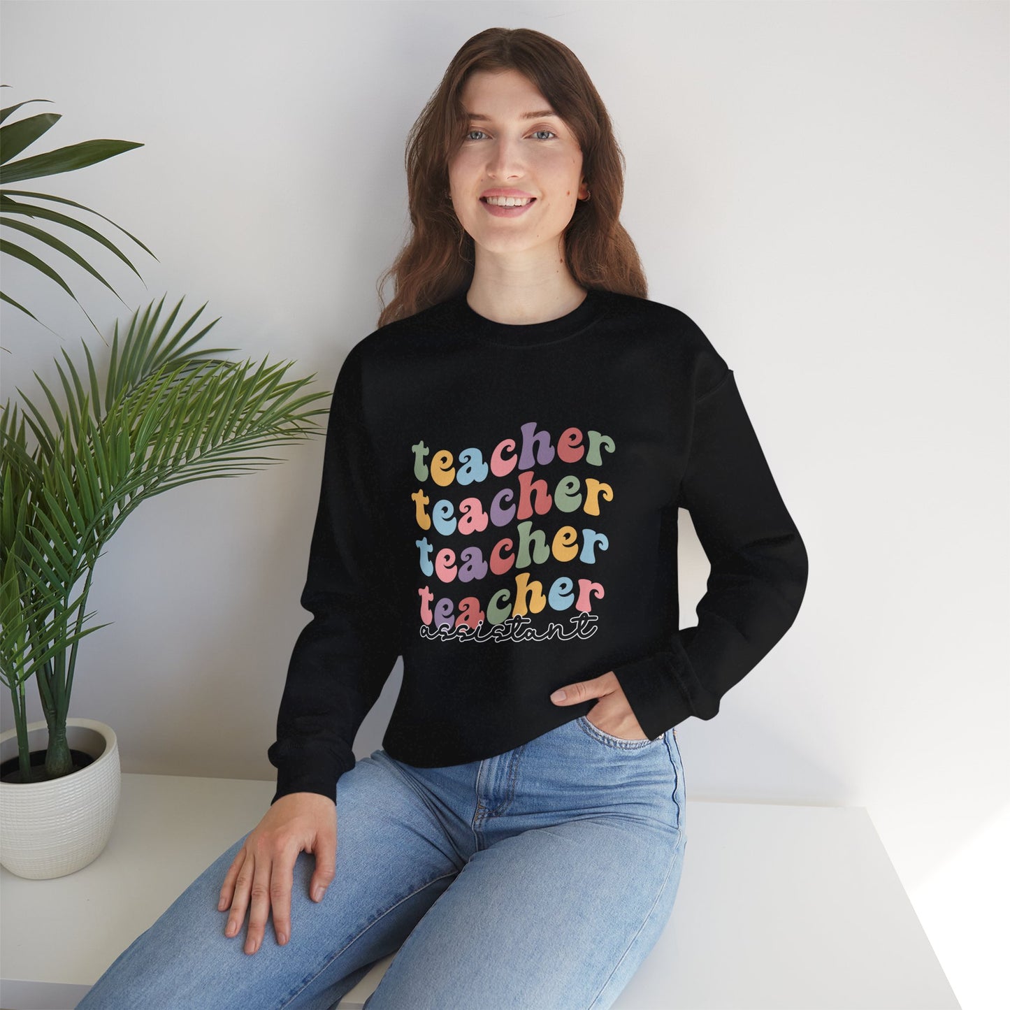 Retro Teacher Assistant Sweatshirt, Retro Teacher Assistant Sweater, Cool Teacher Assistant Sweatshirt, Teacher Assistant Life Sweater, Back to School Sweatshirt