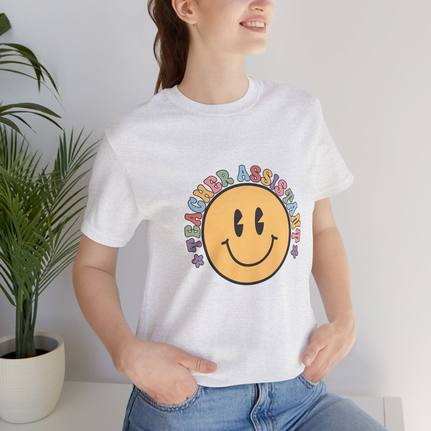 Smiley Teacher Assistant Shirt, Retro Style Smiley Teacher Assistant Shirt, Teacher Assistant Tee, Smiley Teacher Assistant Shirt, Teacher Assistant Life Shirt, Custom Teacher Assistant Shirt, Custom Teacher Assistant Gift