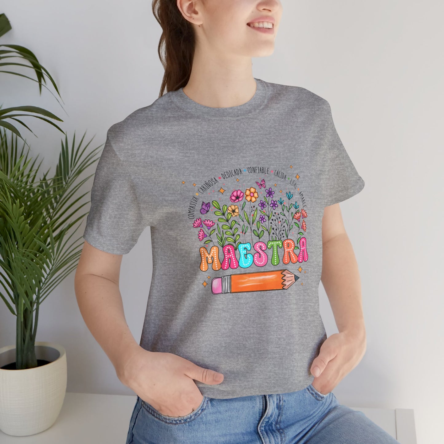 Camiseta de maestro con nombre personalizado, camiseta de maestro de flores con nombre personalizado, camisa de maestro con nombre personalizado, camisa de maestro de regreso a la escuela 