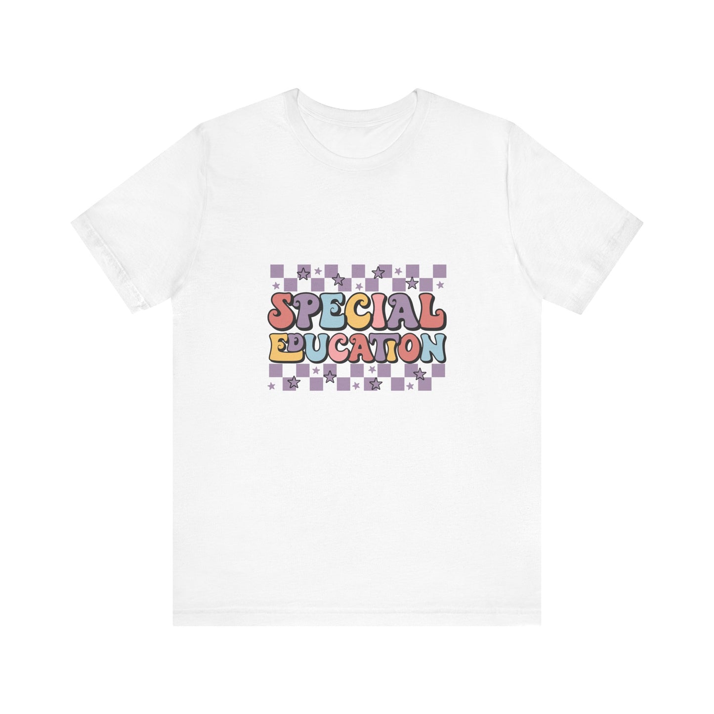 Retro Checkerboard SPED Teacher Tee, Retro Checkerboard Special Education Teacher, Special Education Teacher Shirt, Teacher Life Shirt, Teacher Shirt, Custom Teacher Shirt, Custom Teacher Gift