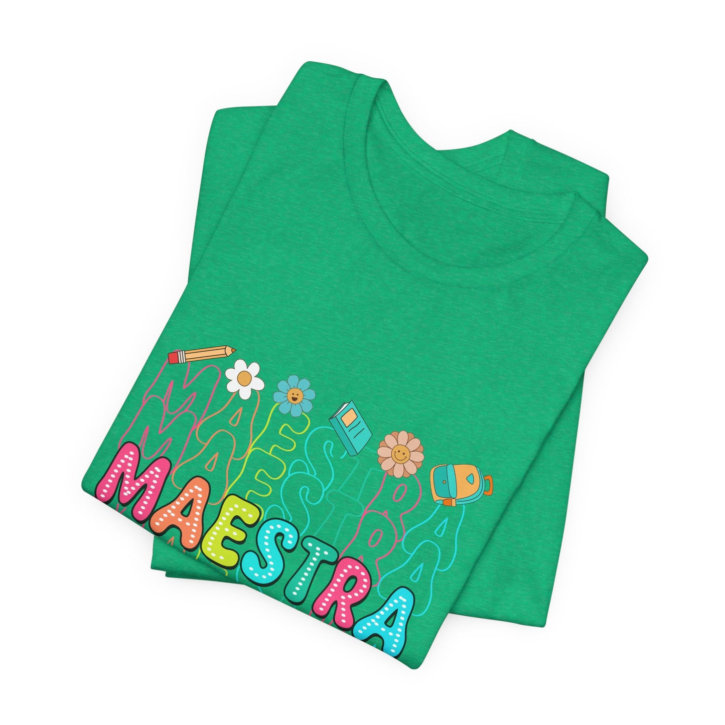 Camisa Maestra Española, Camiseta Maestra Española, Camiseta Maestra Española, Camiseta de Manga Corta Rainbow Maestra Icons Jersey 