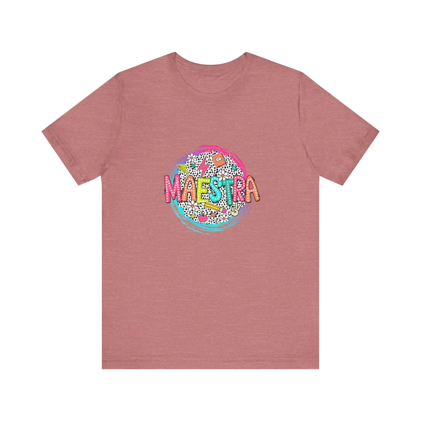 Camisa Maestra Española, Camiseta Maestra Española, Camiseta Maestra Española, Camiseta de Manga Corta Color Swirl Maestra Jersey, Camisa de Maestro Personalizada, Regalo de Maestro Personalizado, Camiseta de Regreso a la Escuela, Regalos de Maestro 