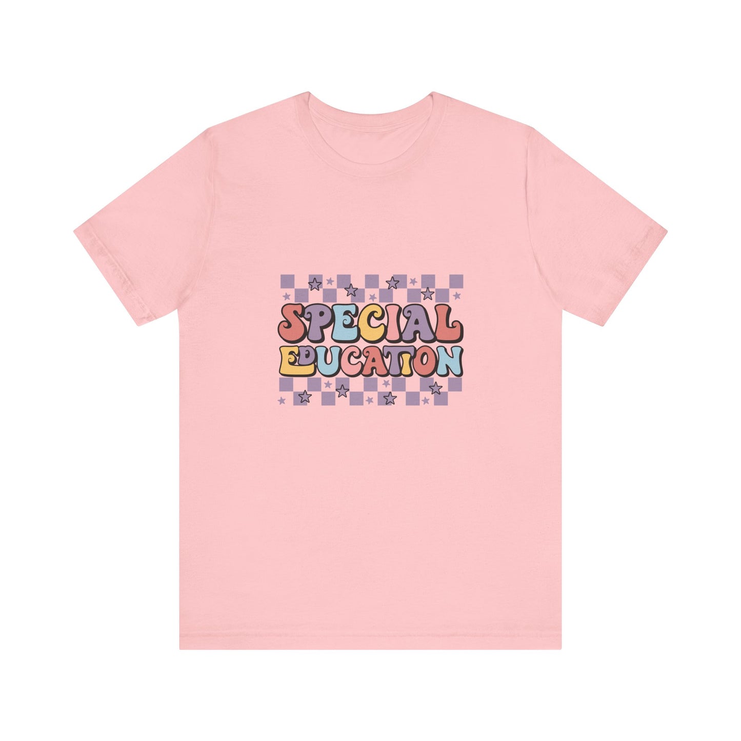 Retro Checkerboard SPED Teacher Tee, Retro Checkerboard Special Education Teacher, Special Education Teacher Shirt, Teacher Life Shirt, Teacher Shirt, Custom Teacher Shirt, Custom Teacher Gift