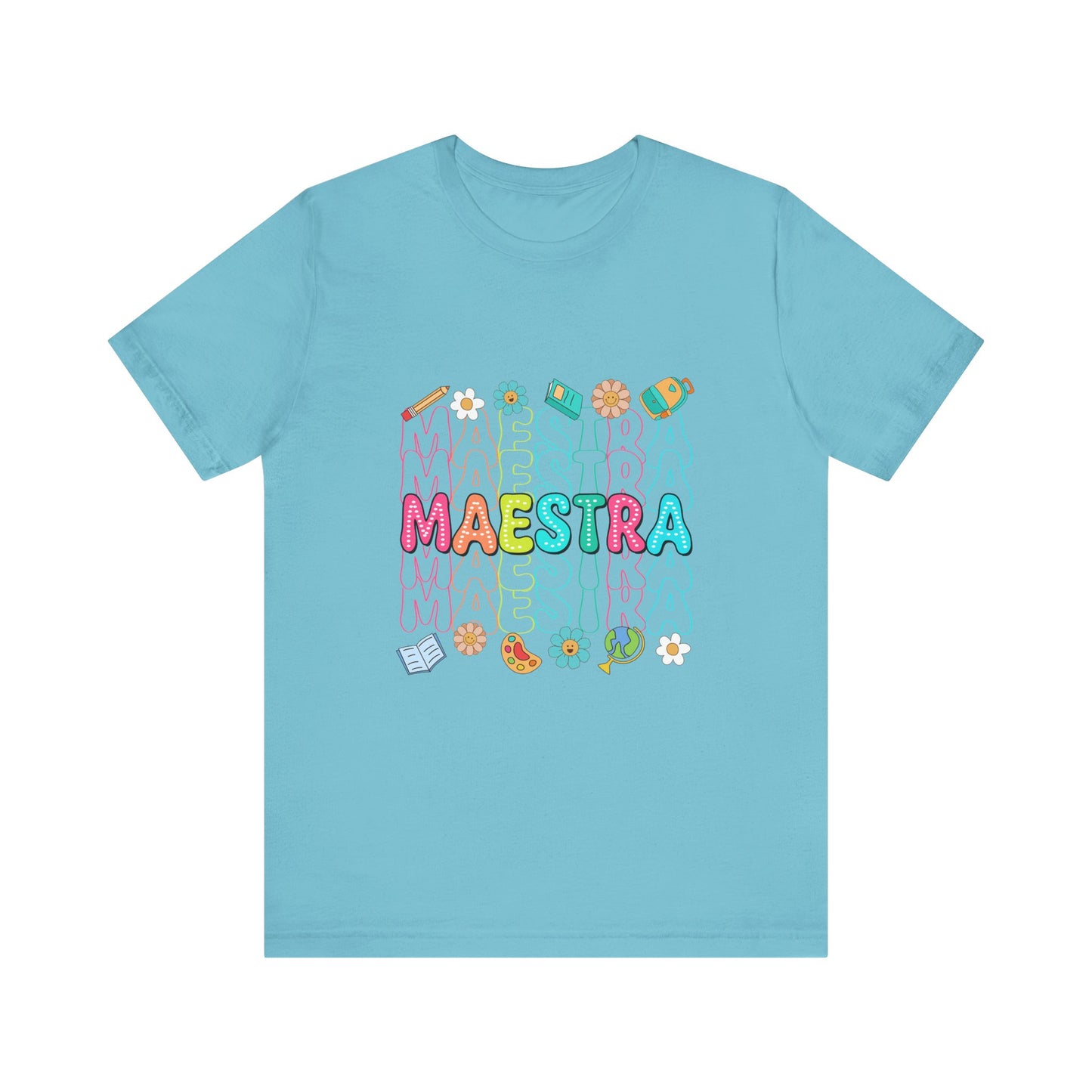 Camisa Maestra Española, Camiseta Maestra Española, Camiseta Maestra Española, Camiseta de Manga Corta Rainbow Maestra Icons Jersey 