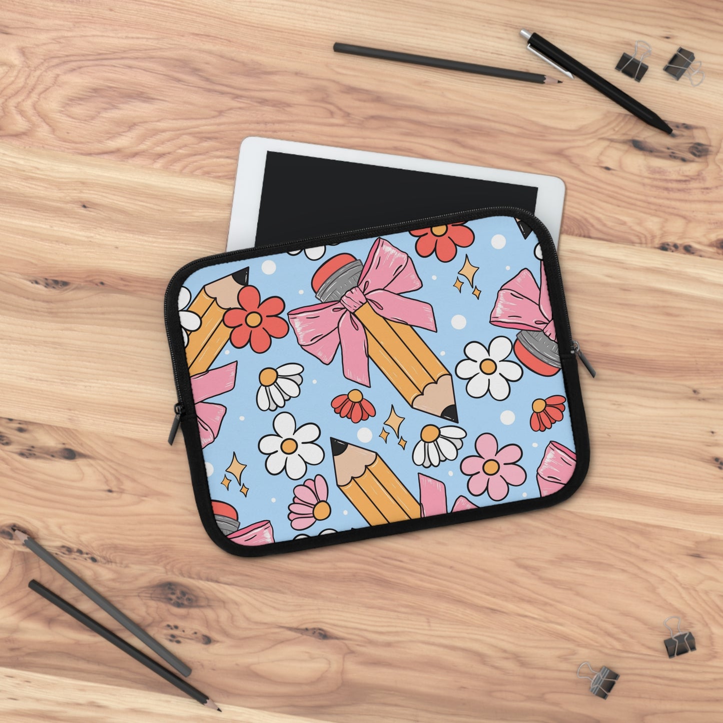 Laptop Case, Laptop Cover, Laptop Sleeve, Laptop Protector, MacBook Air Case, Mac Pro Case, Teacher Laptop Case, Blue Coquette Teacher Laptop Case