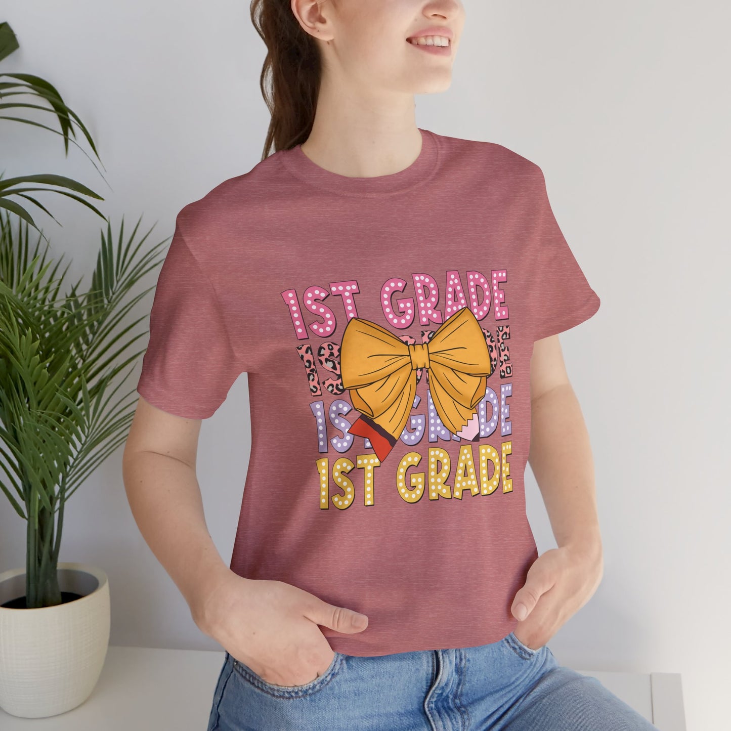 Coquette 1rst Grade Teacher Shirt, Coquette First Grade Teacher Shirt, Grade Teacher Shirt, Back to School Teacher Shirt, Teacher Lifestyle Shirt, Custom Teacher Shirt, Custom Teacher Gift