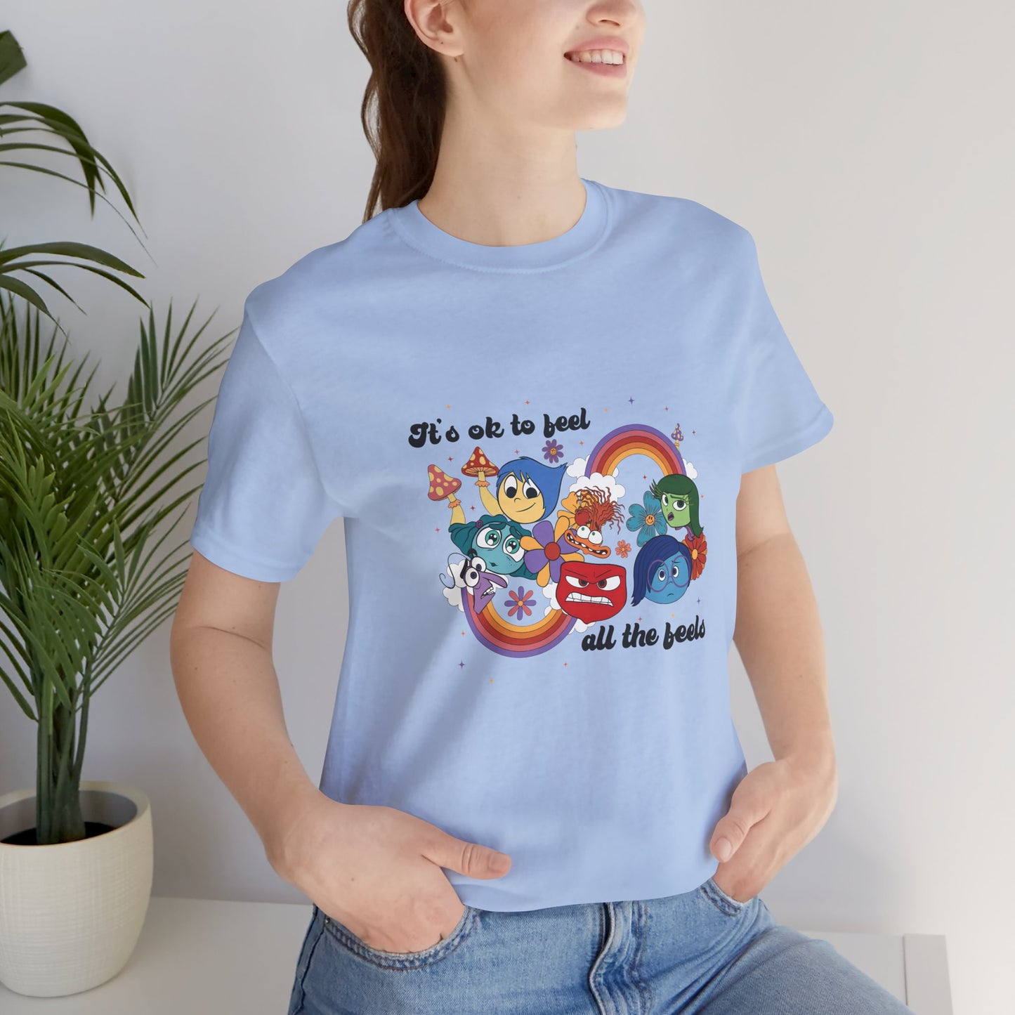 It's Ok to Feel All the Feels Rainbow Double Side Shirt, Retro Emotions T Shirt, In My Emotions Era T Shirt, Emotions Tour T Shirt, Teacher Shirt, Custom Teacher Shirt, Custom Teacher Gifts, Lifestyle Shirt