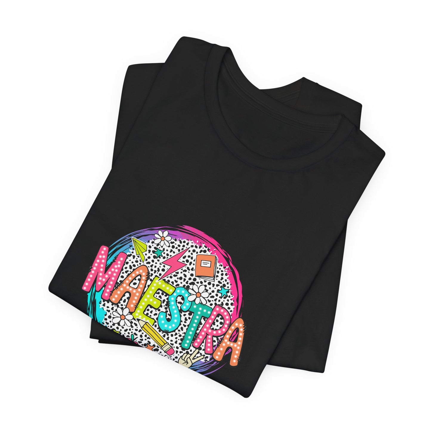 Camisa Maestra Española, Camiseta Maestra Española, Camiseta Maestra Española, Camiseta de Manga Corta Color Swirl Maestra Jersey, Camisa de Maestro Personalizada, Regalo de Maestro Personalizado, Camiseta de Regreso a la Escuela, Regalos de Maestro 