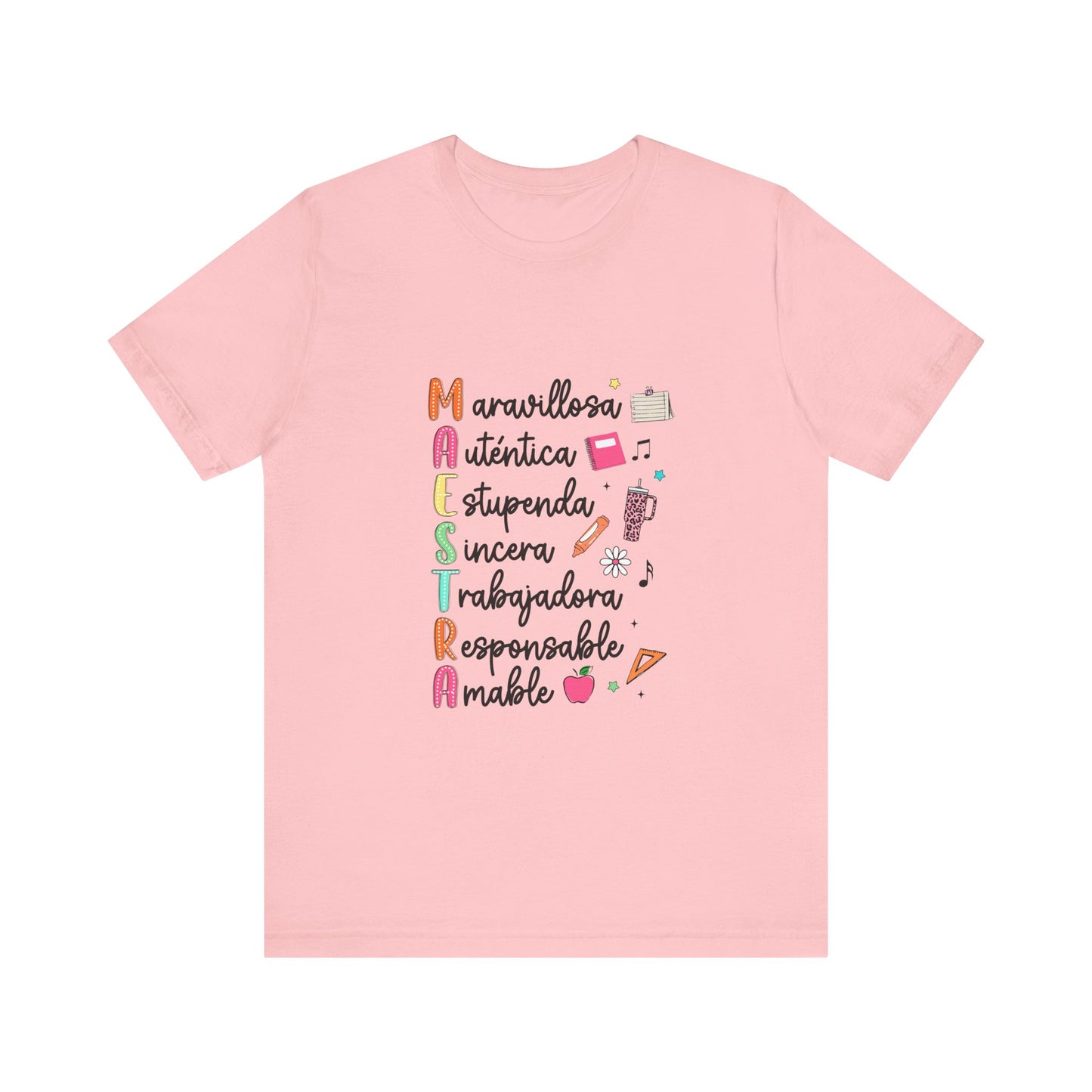 Camiseta Maestra Española, Camiseta Maestra de Colores Brillantes, Camisa Maestra, Camisa Maestra Acrostic, Camisa Maestra Acrostico, Camisa Maestra Personalizada, Regalos para Maestro 