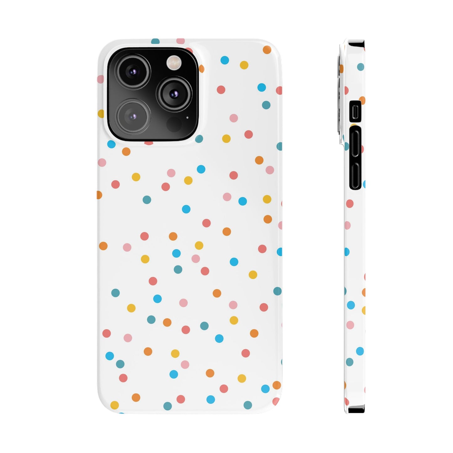 Teacher Slim Phone Case, Confetti Dots Teacher Phone Case, Back to School Teacher Phone Case, iPhone Case, Teacher Gift Ideas