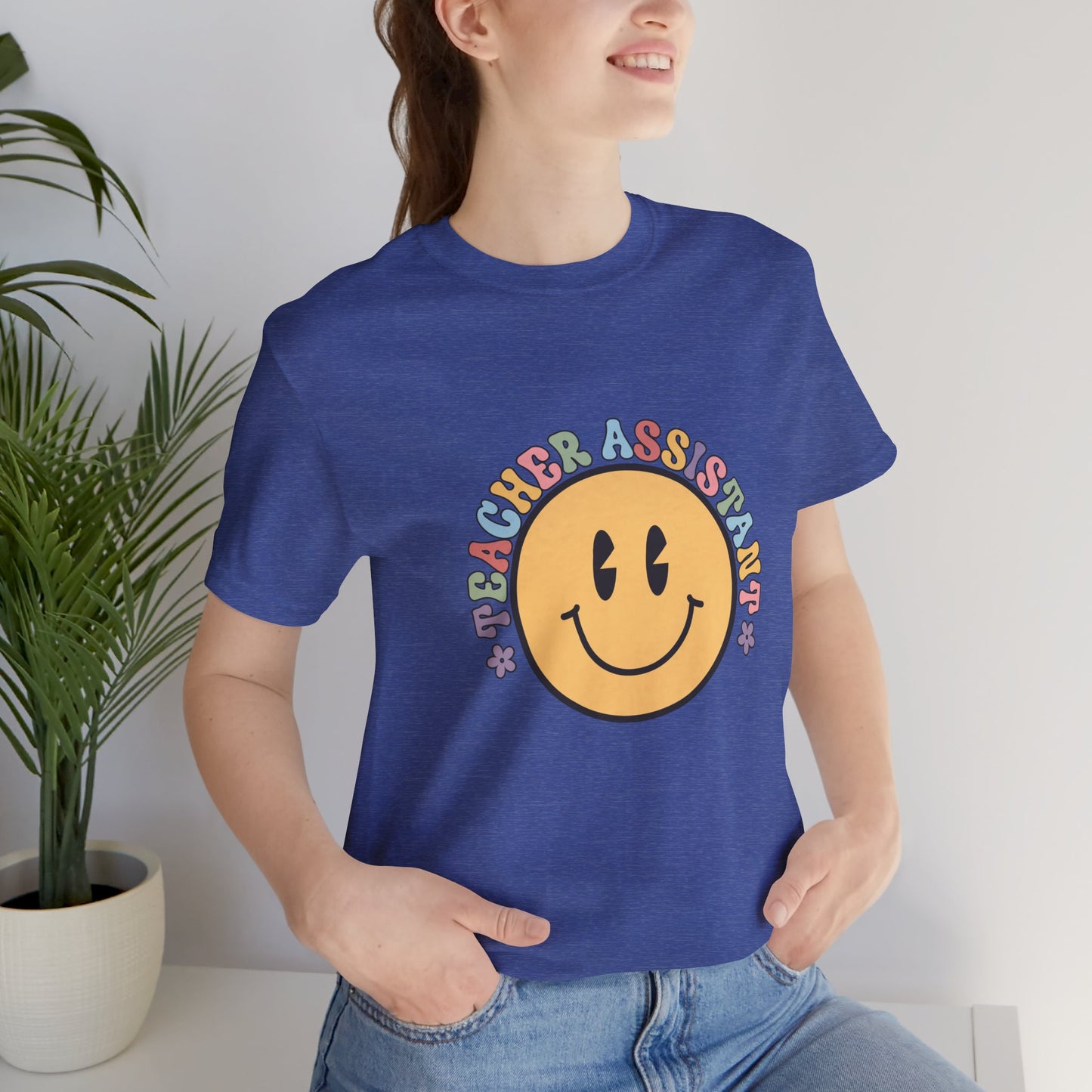 Smiley Teacher Assistant Shirt, Retro Style Smiley Teacher Assistant Shirt, Teacher Assistant Tee, Smiley Teacher Assistant Shirt, Teacher Assistant Life Shirt, Custom Teacher Assistant Shirt, Custom Teacher Assistant Gift