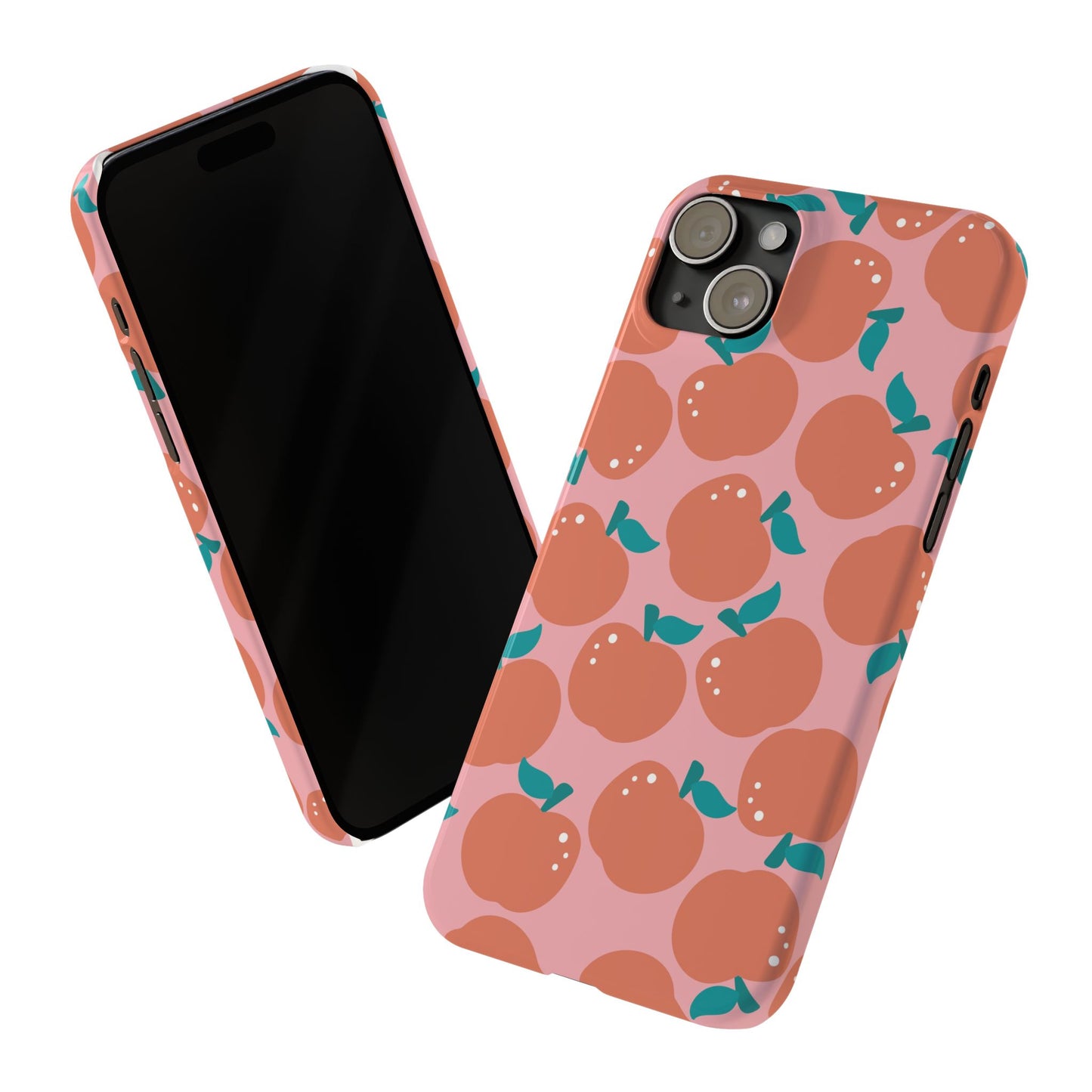 Teacher Slim Phone Case, Pink Apples Teacher Phone Case, Back to School Teacher Phone Case, iPhone Case, Teacher Gift Ideas