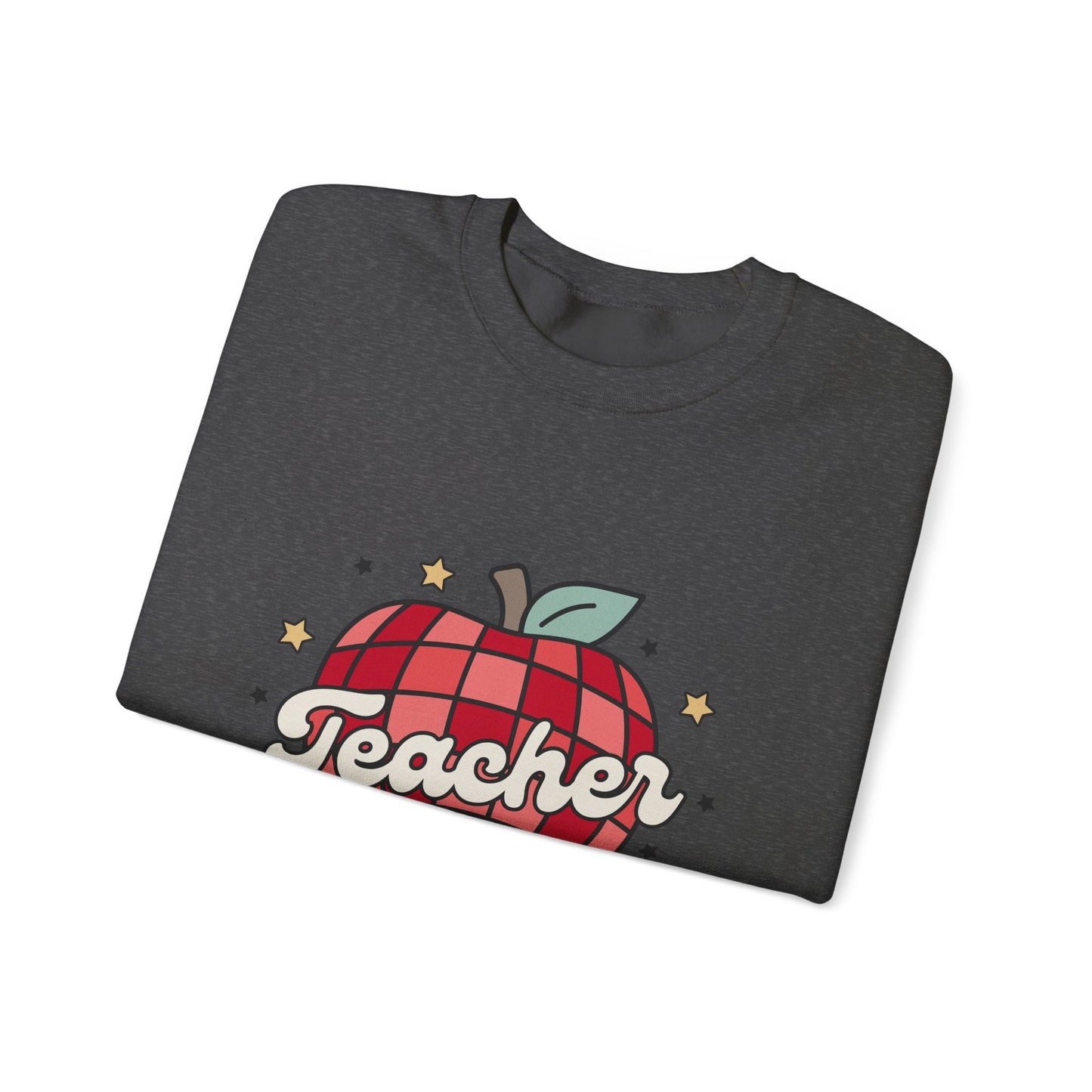 Apple Teacher Sweatshirt, Apple Teacher Sweater, Retro Teacher Sweatshirt, Retro Teacher Sweater, Disco Apple Sweatshirt Cute Teacher Sweatshirt, Back to School Sweatshirt