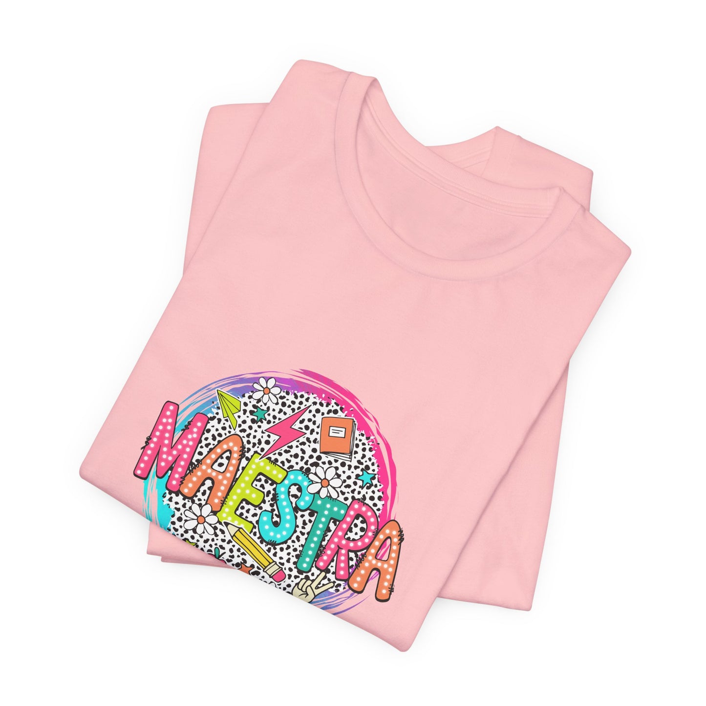 Camisa Maestra Española, Camiseta Maestra Española, Camiseta Maestra Española, Camiseta de Manga Corta Color Swirl Maestra Jersey, Camisa de Maestro Personalizada, Regalo de Maestro Personalizado, Camiseta de Regreso a la Escuela, Regalos de Maestro 