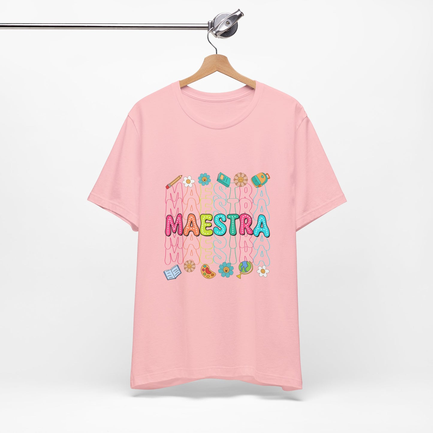 Camisa Maestra Española, Camiseta Maestra Española, Camiseta Maestra Española, Camiseta de Manga Corta Rainbow Maestra Icons Jersey 