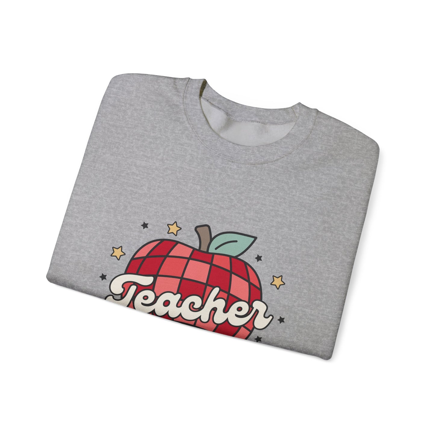 Apple Teacher Sweatshirt, Apple Teacher Sweater, Retro Teacher Sweatshirt, Retro Teacher Sweater, Disco Apple Sweatshirt Cute Teacher Sweatshirt, Back to School Sweatshirt