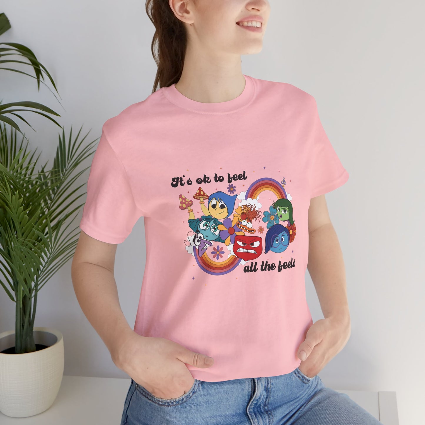 It's Ok to Feel All the Feels Rainbow Double Side Shirt, Retro Emotions T Shirt, In My Emotions Era T Shirt, Emotions Tour T Shirt, Teacher Shirt, Custom Teacher Shirt, Custom Teacher Gifts, Lifestyle Shirt