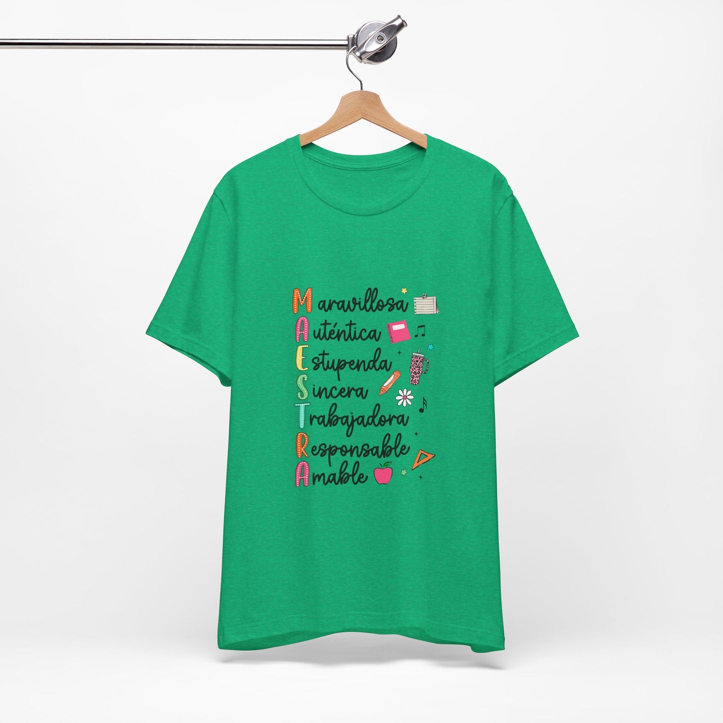 Camiseta Maestra Española, Camiseta Maestra de Colores Brillantes, Camisa Maestra, Camisa Maestra Acrostic, Camisa Maestra Acrostico, Camisa Maestra Personalizada, Regalos para Maestro 