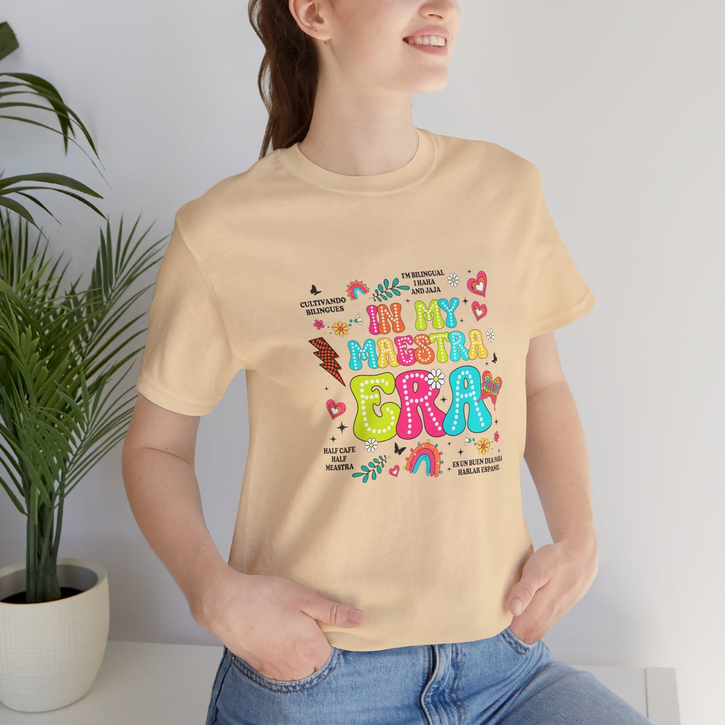 En mi camisa Maestra Era, camisa Maestra española, camiseta Maestra española, camisa personalizada de profesora de español, regalos personalizados para profesora 