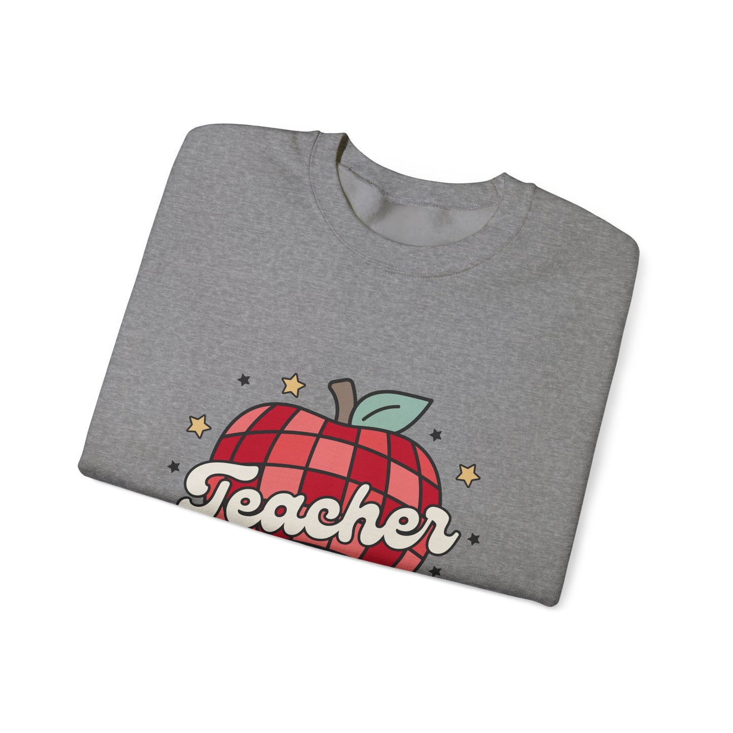 Apple Teacher Sweatshirt, Apple Teacher Sweater, Retro Teacher Sweatshirt, Retro Teacher Sweater, Disco Apple Sweatshirt Cute Teacher Sweatshirt, Back to School Sweatshirt