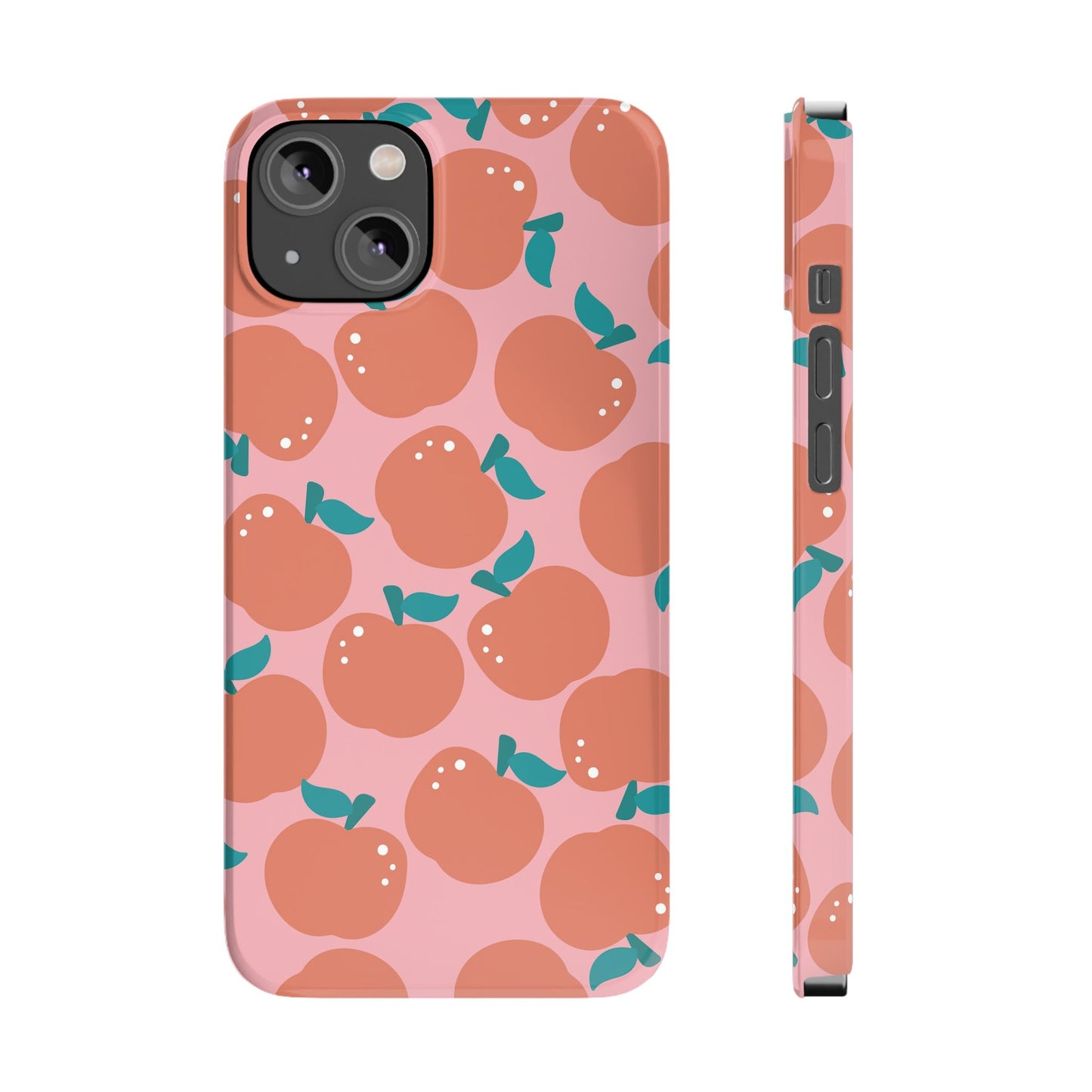 Teacher Slim Phone Case, Pink Apples Teacher Phone Case, Back to School Teacher Phone Case, iPhone Case, Teacher Gift Ideas