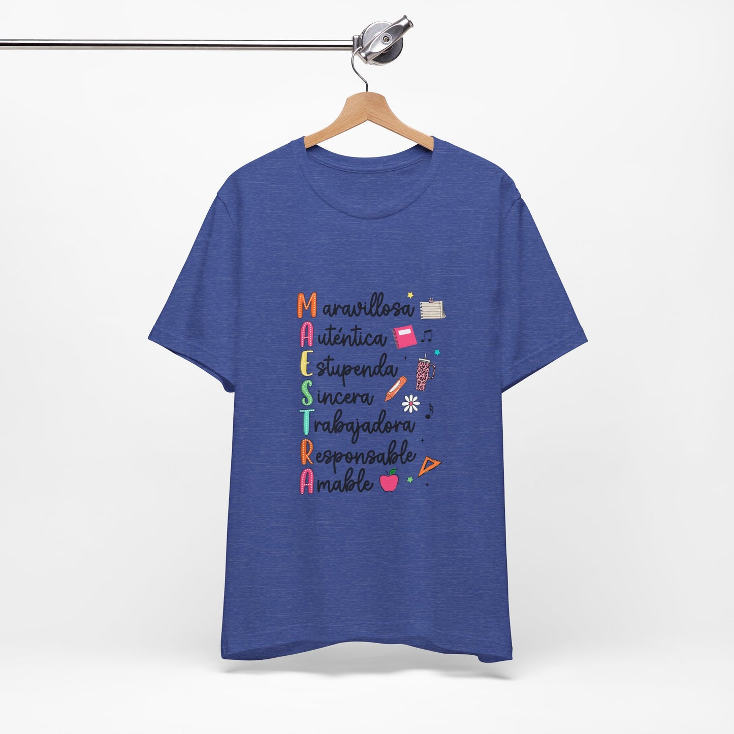 Camiseta Maestra Española, Camiseta Maestra de Colores Brillantes, Camisa Maestra, Camisa Maestra Acrostic, Camisa Maestra Acrostico, Camisa Maestra Personalizada, Regalos para Maestro 