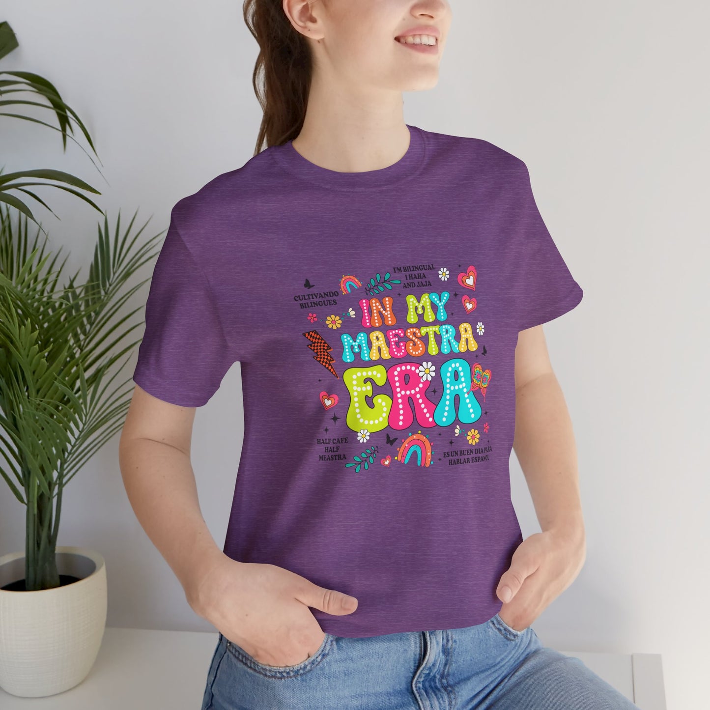 En mi camisa Maestra Era, camisa Maestra española, camiseta Maestra española, camisa personalizada de profesora de español, regalos personalizados para profesora 