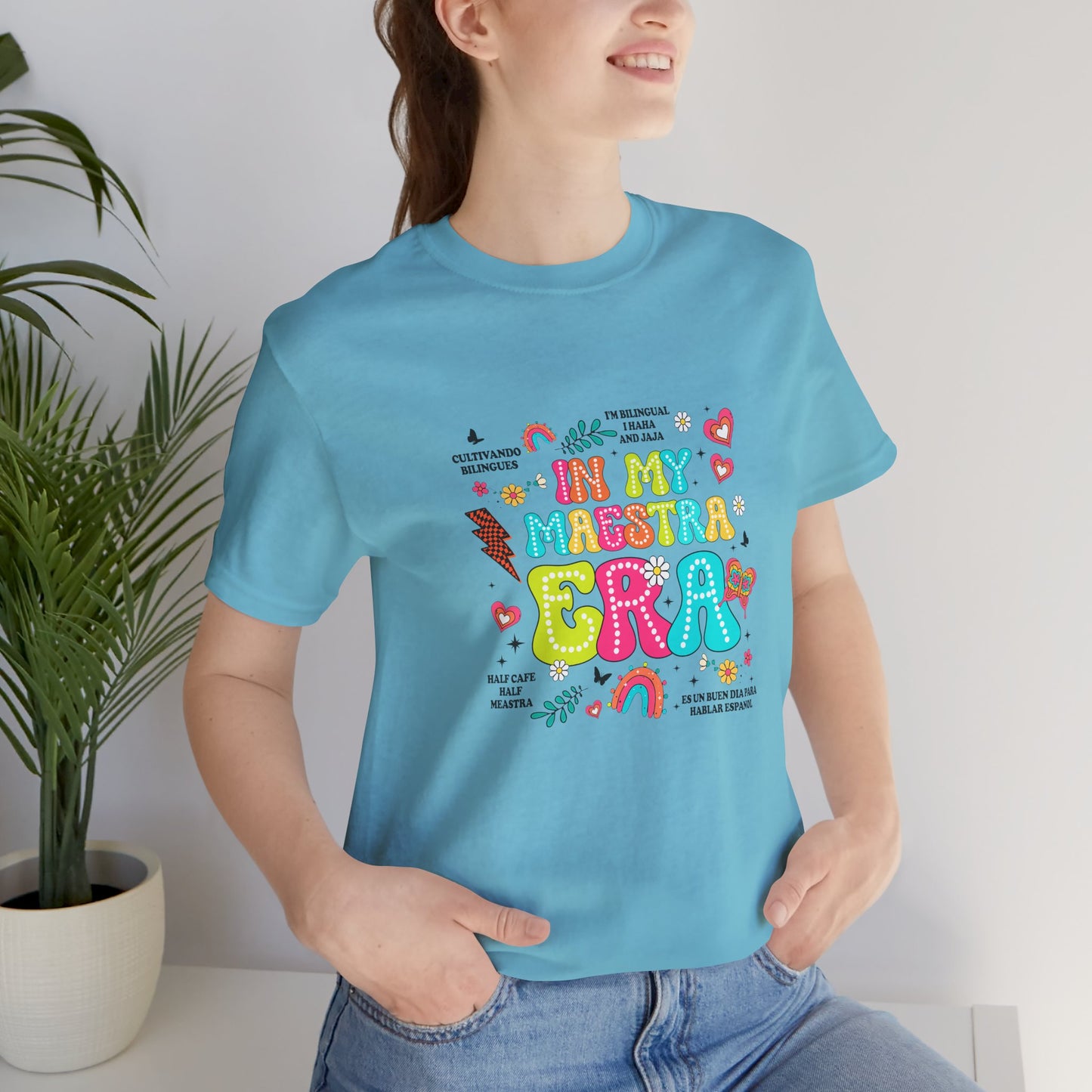 En mi camisa Maestra Era, camisa Maestra española, camiseta Maestra española, camisa personalizada de profesora de español, regalos personalizados para profesora 