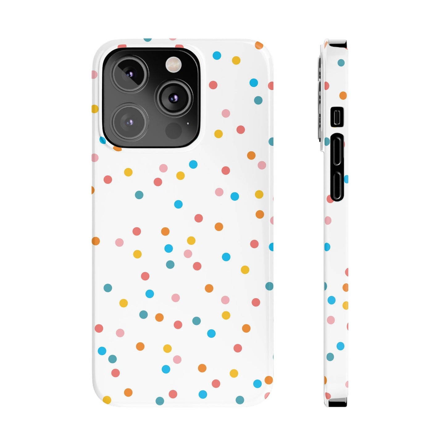 Teacher Slim Phone Case, Confetti Dots Teacher Phone Case, Back to School Teacher Phone Case, iPhone Case, Teacher Gift Ideas