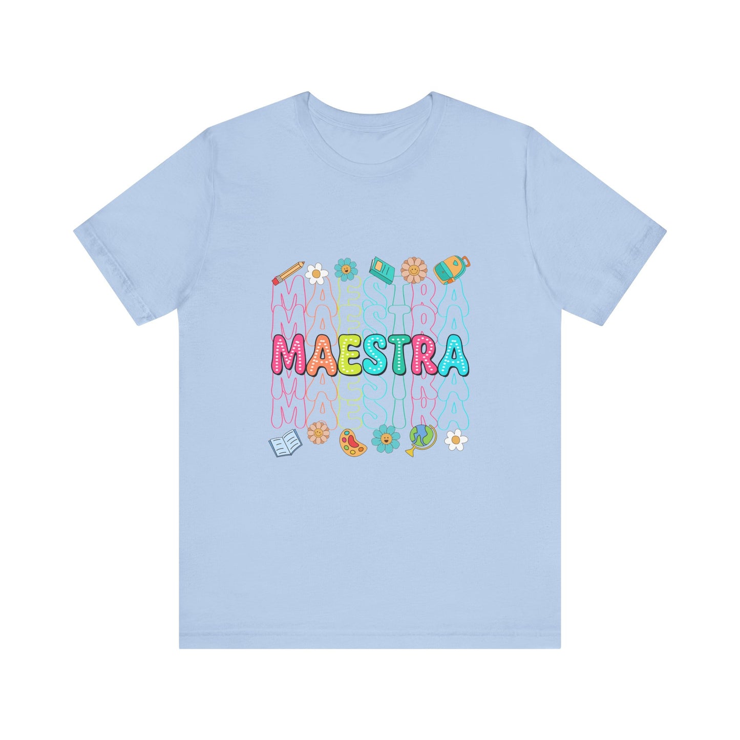 Camisa Maestra Española, Camiseta Maestra Española, Camiseta Maestra Española, Camiseta de Manga Corta Rainbow Maestra Icons Jersey 