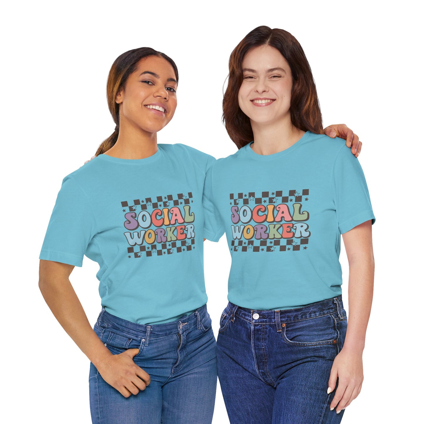 Checkered Social Worker Shirt, Retro Checkerboard Social Worker Shirt, Social Worker Tee, Back to School Counselor Shirt, School Counselor Tee, School Staff Shirt, Social Worker Life Shirt