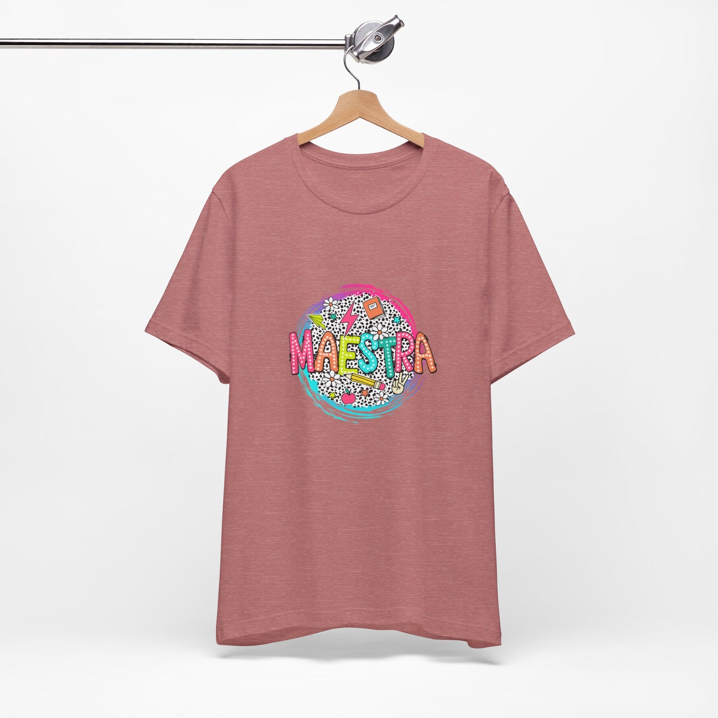 Camisa Maestra Española, Camiseta Maestra Española, Camiseta Maestra Española, Camiseta de Manga Corta Color Swirl Maestra Jersey, Camisa de Maestro Personalizada, Regalo de Maestro Personalizado, Camiseta de Regreso a la Escuela, Regalos de Maestro 