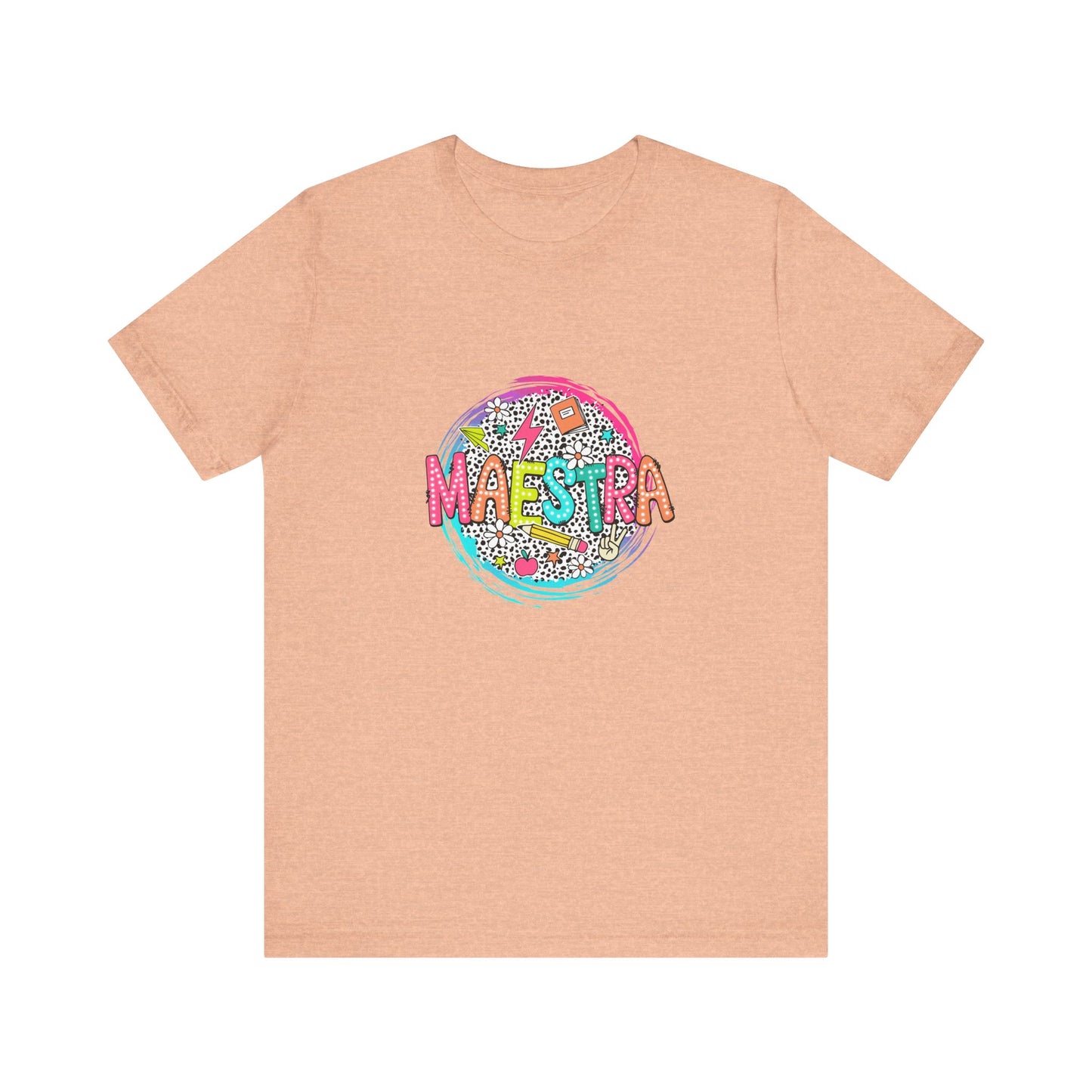 Camisa Maestra Española, Camiseta Maestra Española, Camiseta Maestra Española, Camiseta de Manga Corta Color Swirl Maestra Jersey, Camisa de Maestro Personalizada, Regalo de Maestro Personalizado, Camiseta de Regreso a la Escuela, Regalos de Maestro 