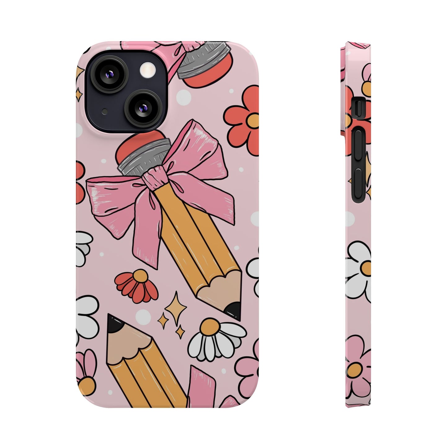 Teacher Slim Phone Case, Pink Coquette Teacher Phone Case, Back to School Teacher Phone Case, iPhone Case, Teacher Gift Ideas