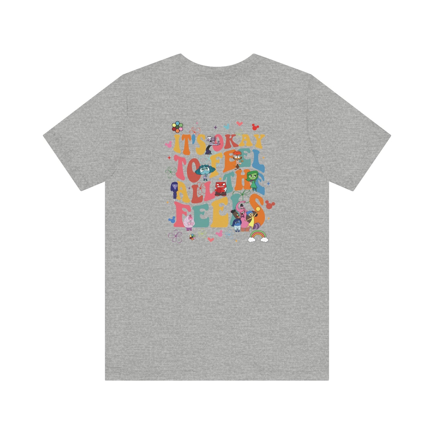 It's Ok to Feel All the Feels Rainbow Double Side Shirt, Retro Emotions T Shirt, In My Emotions Era T Shirt, Emotions Tour T Shirt, Teacher Shirt, Custom Teacher Shirt, Custom Teacher Gifts, Lifestyle Shirt