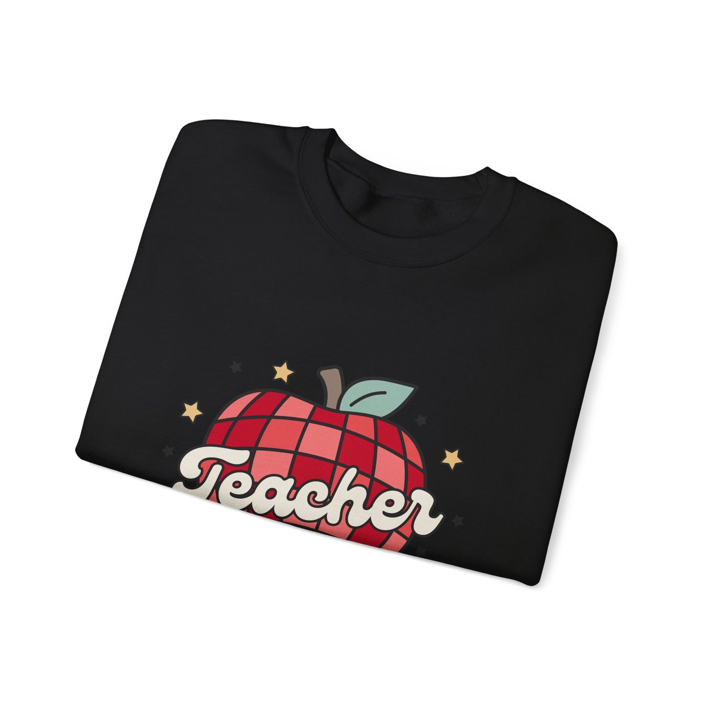 Apple Teacher Sweatshirt, Apple Teacher Sweater, Retro Teacher Sweatshirt, Retro Teacher Sweater, Disco Apple Sweatshirt Cute Teacher Sweatshirt, Back to School Sweatshirt