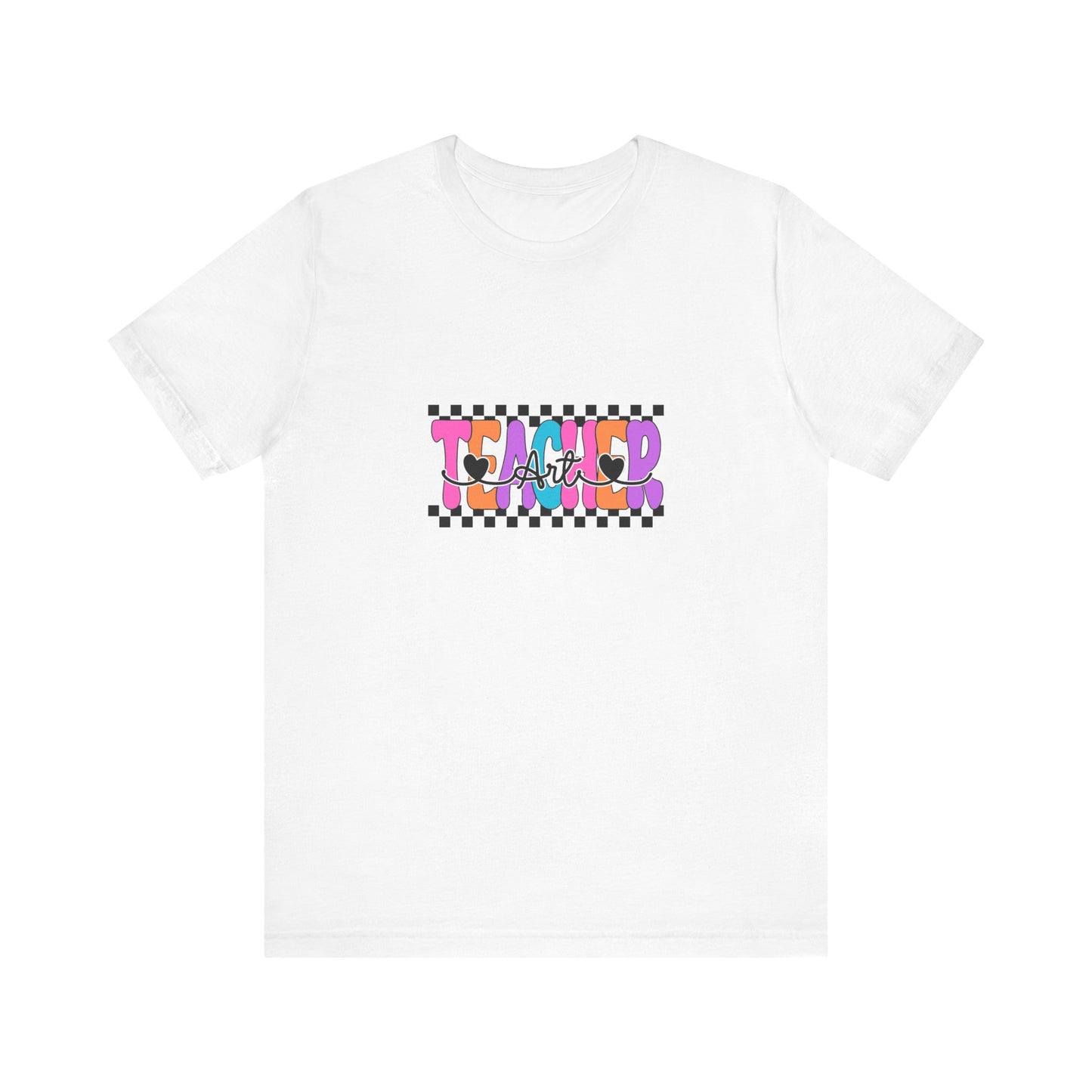 Retro Checkerboard Art Teacher Shirt, Elementary School Teacher, Primary School Teacher, Middle School Teacher Tee, Secondary School Teacher Tee, High School Teacher, Back to School Shirt, Teacher Life, Teacher Lifestyle Shirt