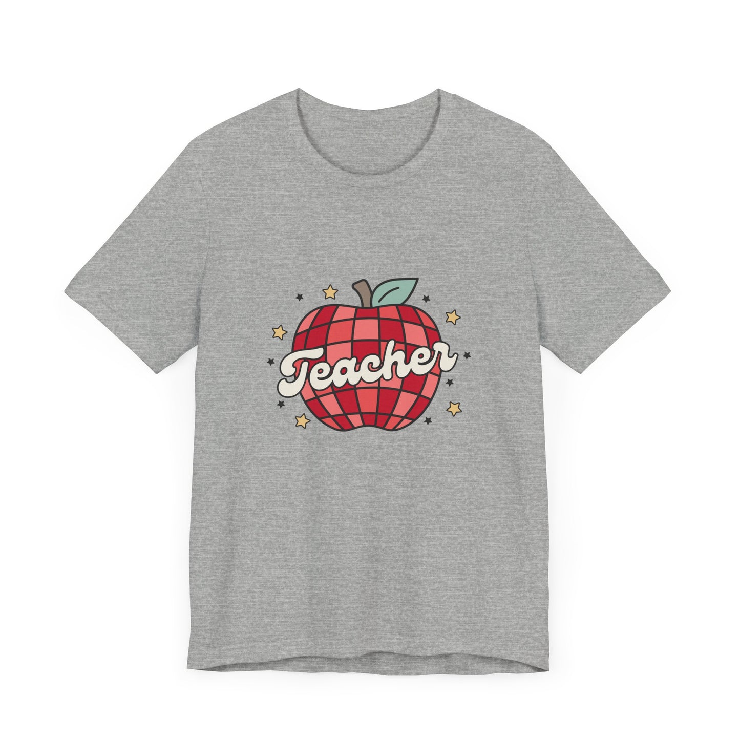 Disco Apple Teacher Shirt, Custom Apple Teacher Shirt, Back to School Teacher Shirt, Teacher Lifestyle Shirt, Retro Shirt, Custom Gift for Teacher