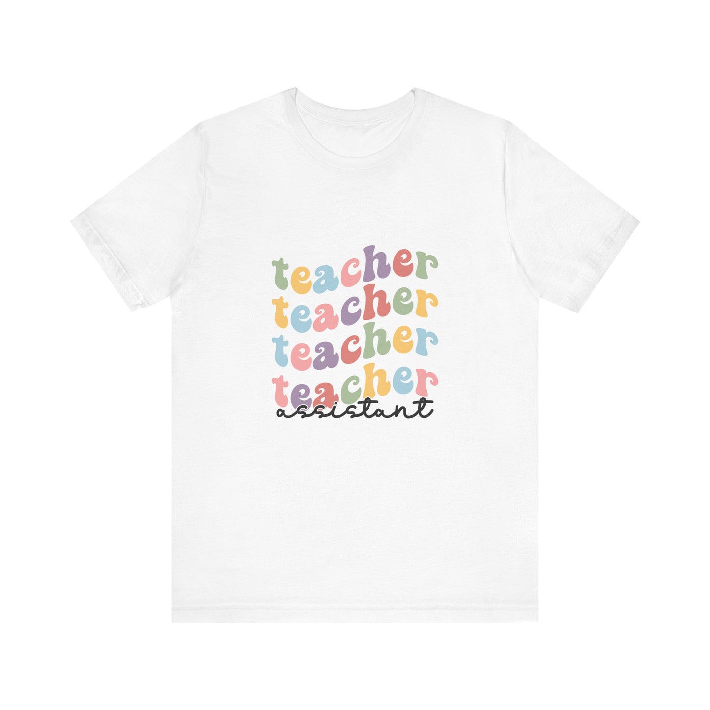 Retro Wavy Teacher Assistant T Shirt, Retro Wavy Teacher Assistant Shirt, Assistant Teacher Shirt, Retro Teacher Assistant Life Shirt, Custom Teacher Assistant Shirt, Custom Teacher Assistant Gift