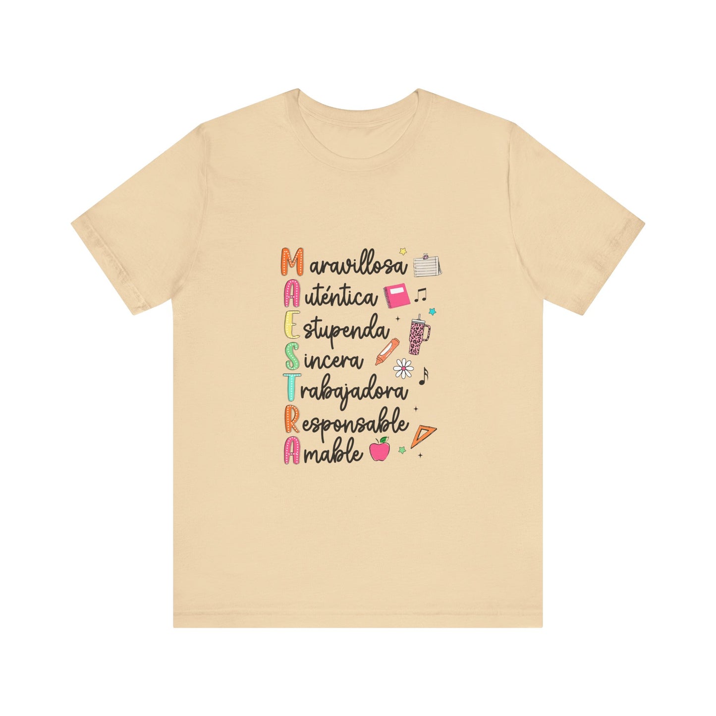 Camiseta Maestra Española, Camiseta Maestra de Colores Brillantes, Camisa Maestra, Camisa Maestra Acrostic, Camisa Maestra Acrostico, Camisa Maestra Personalizada, Regalos para Maestro 