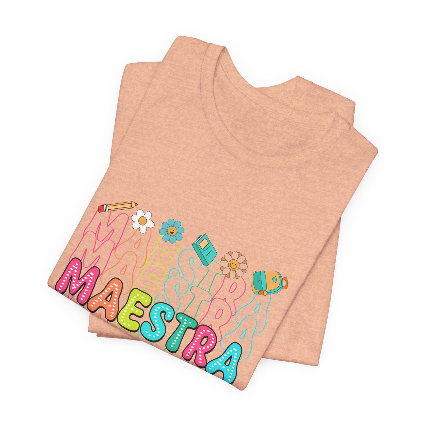 Camisa Maestra Española, Camiseta Maestra Española, Camiseta Maestra Española, Camiseta de Manga Corta Rainbow Maestra Icons Jersey 