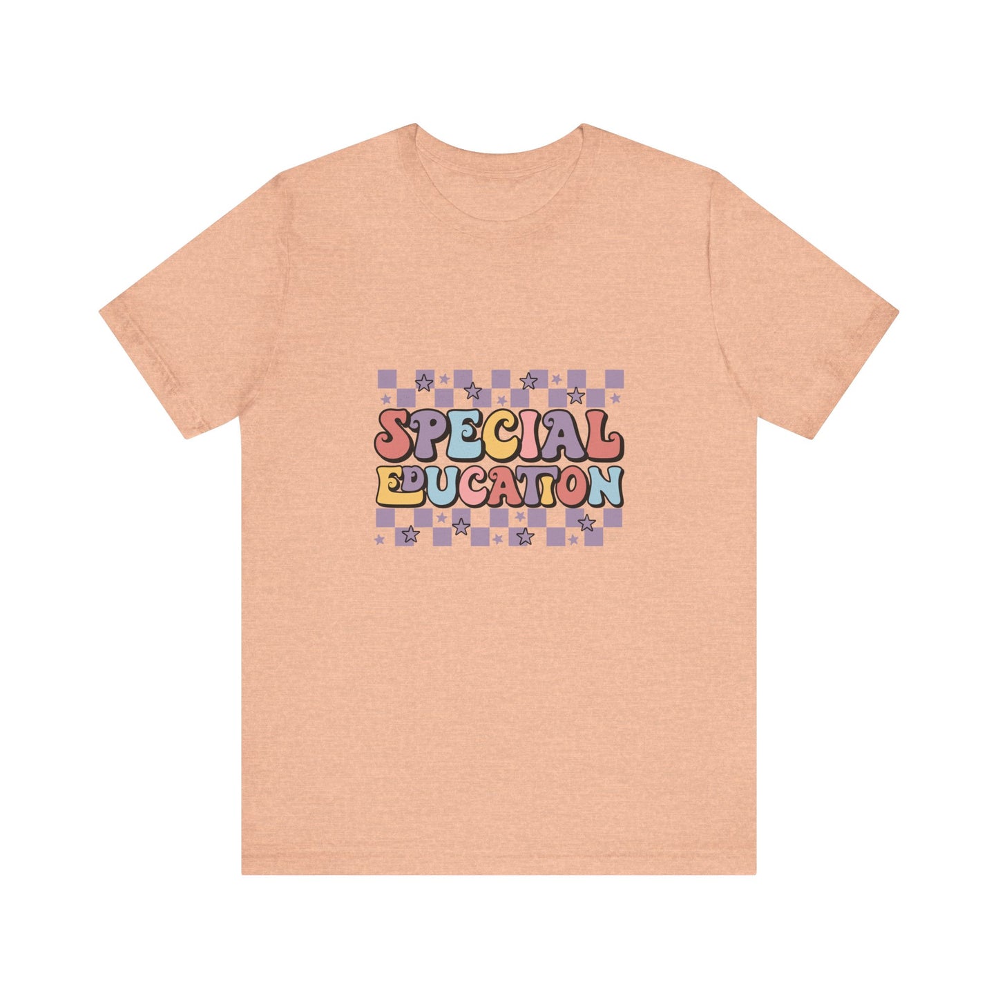 Retro Checkerboard SPED Teacher Tee, Retro Checkerboard Special Education Teacher, Special Education Teacher Shirt, Teacher Life Shirt, Teacher Shirt, Custom Teacher Shirt, Custom Teacher Gift