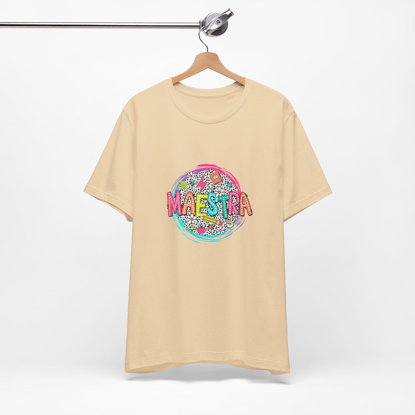 Camisa Maestra Española, Camiseta Maestra Española, Camiseta Maestra Española, Camiseta de Manga Corta Color Swirl Maestra Jersey, Camisa de Maestro Personalizada, Regalo de Maestro Personalizado, Camiseta de Regreso a la Escuela, Regalos de Maestro 